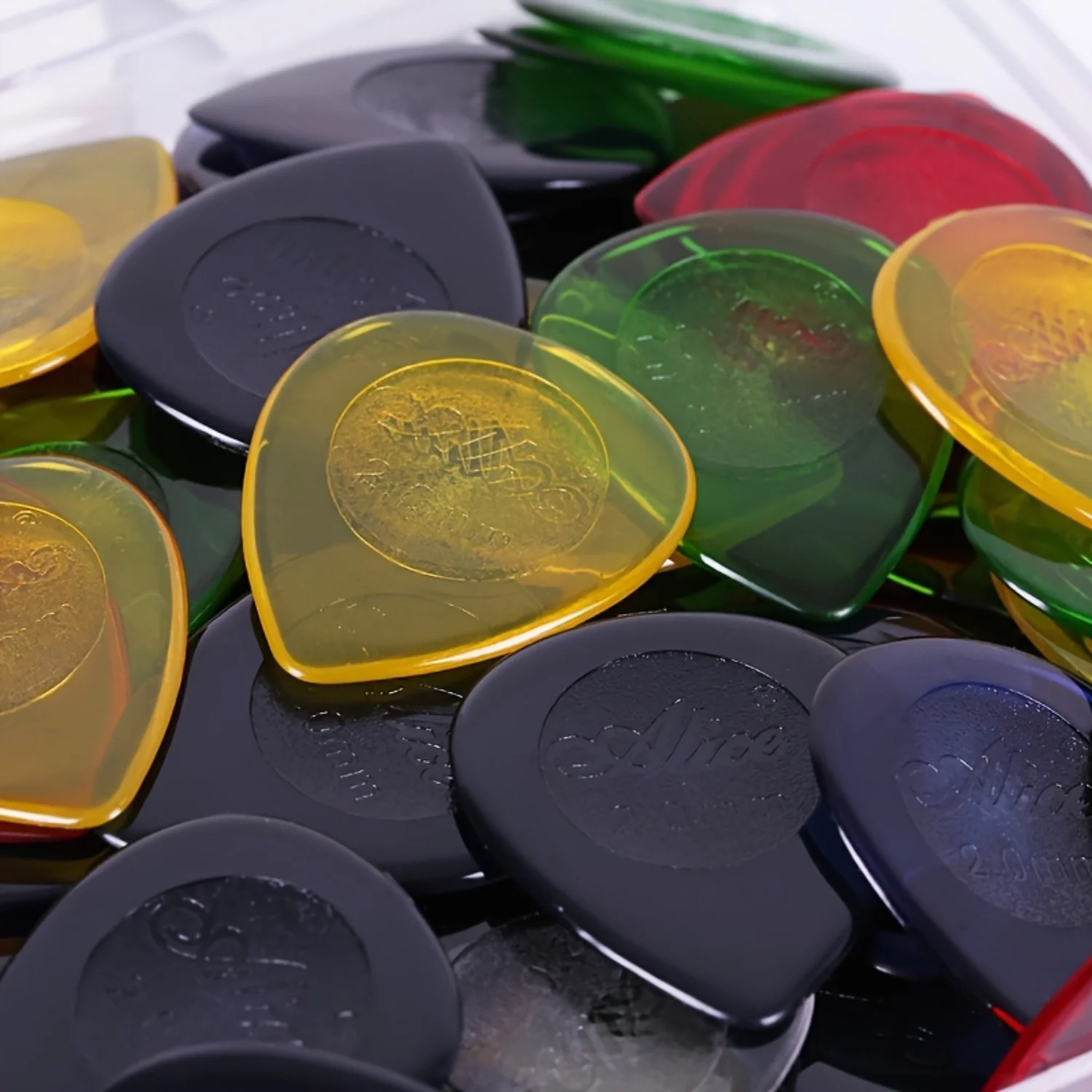 15pcs color guitar pick 1mm/2mm/3mm-three thickness groove anti-slip - suitable for acoustic guitar, electric guitar, bass