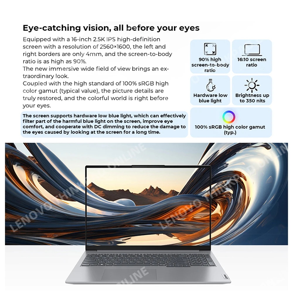 Lenovo 2023 ThinkBook 16 Laptop AMD R5 7530U/R7 7730U HD Graphics Card 16GB + 1TB SSD 16 Inch 2.5K 60Hz IPS Screen Notebook PC
