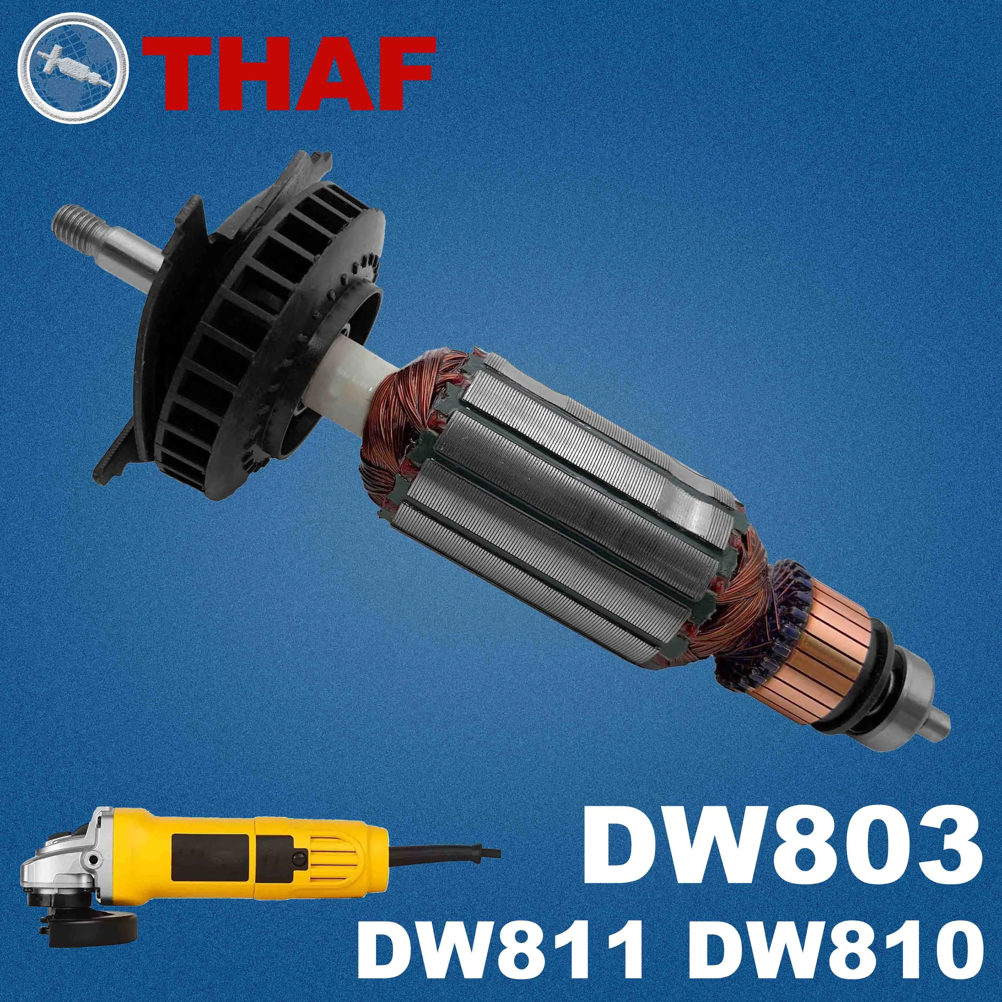 AC220V-240V DW803 DW811 DW810 Armature Rotor Anchor Motor Replacement Spare Parts For DEWALT Angle Grinder DW 803 DW 811 DW 810
