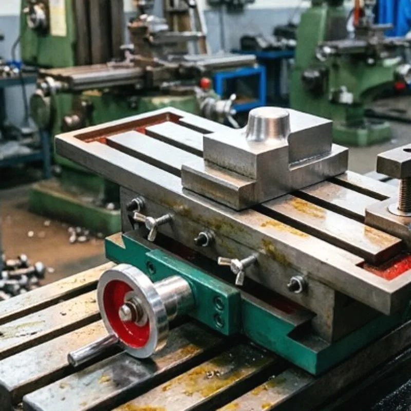 High Precision Improved Cross Slide Table, XY Worktable 450×170 / 550×195 with Scale Ruler for Drilling Milling Machine