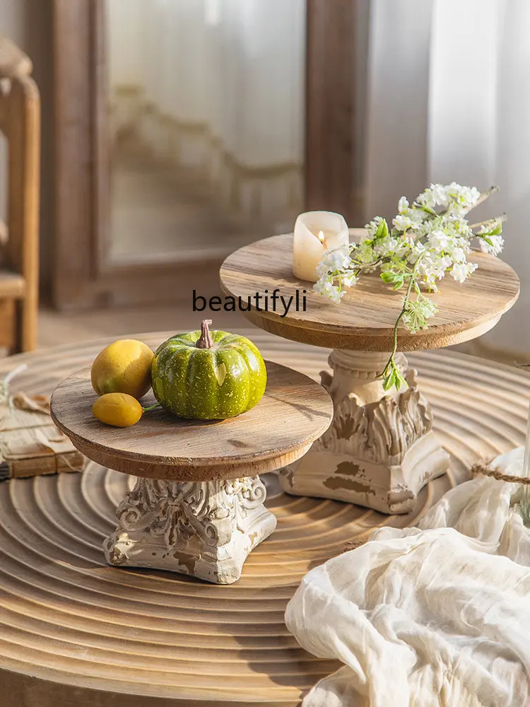 

zq European Fruit Plate Living Room Wedding Decorative Table Fruit Plate Decoration Retro Porch Decorative Ornaments