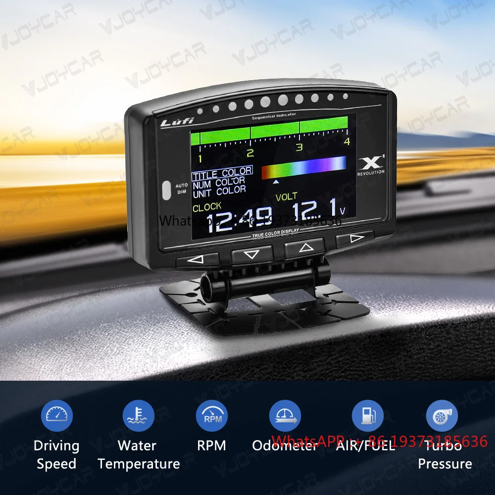 شاشة VJOY CAR مقاس 2.8 بوصة عالية الدقة مقاس Obdii متعدد الوظائف Lufi-X1 مع ضغط توربو يعمل على معظم مركبات obd2 الجديدة لعام 2006 #2