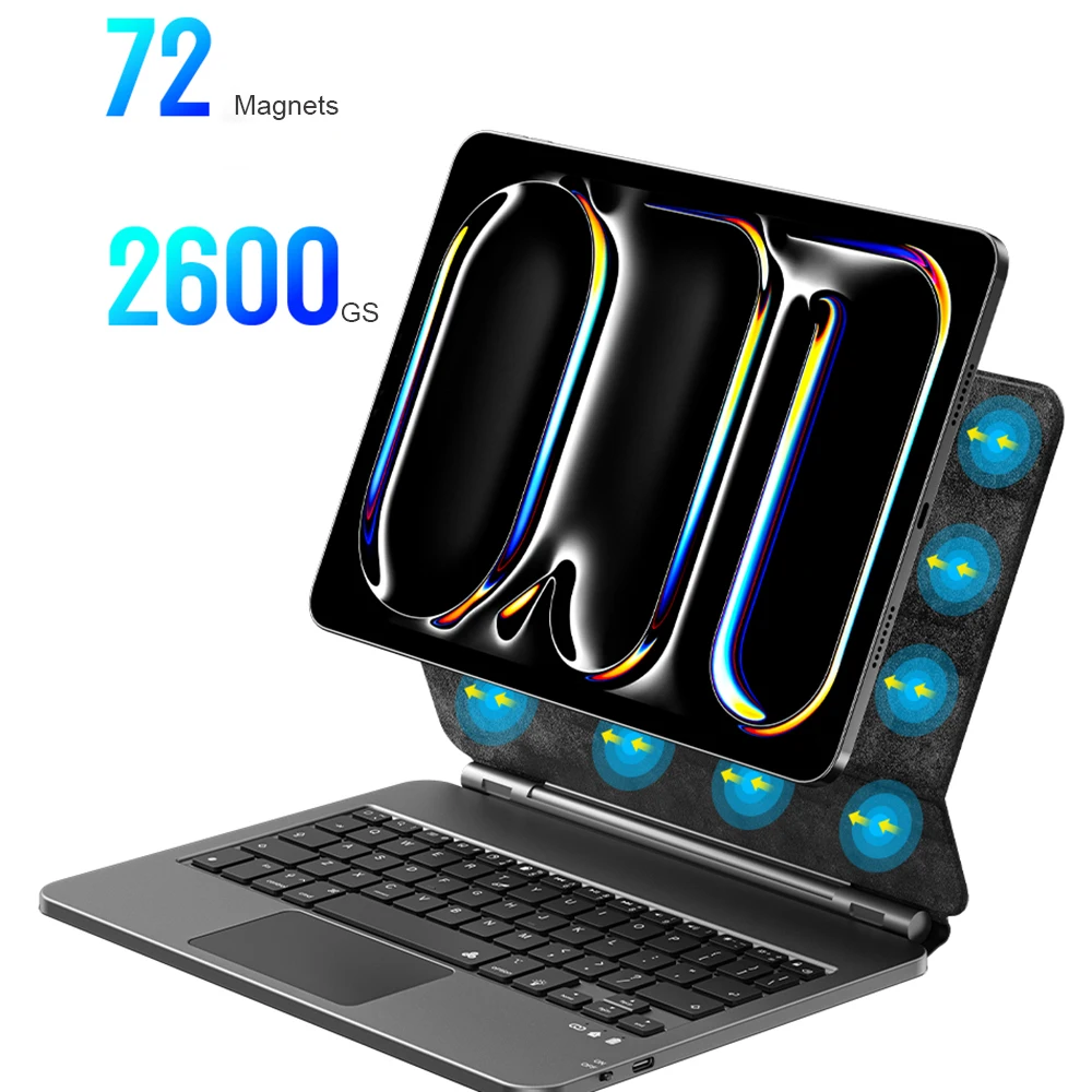 Imagem -02 - Wiwu Magic Keyboard com Capa Faixa Multi-touch Pad Ipad Air Pro 11 12.9 Novo 2023