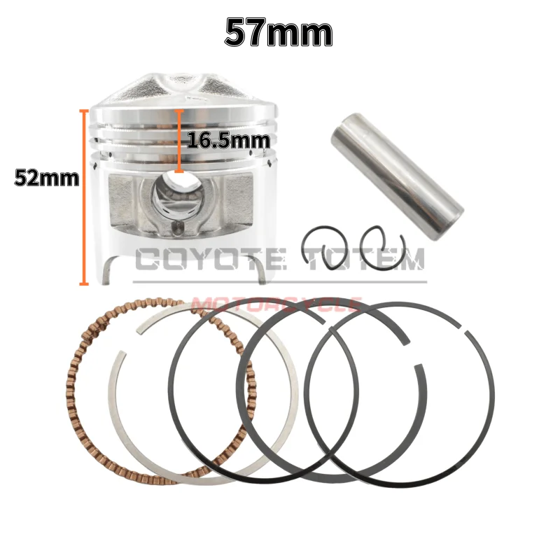 Motorcycle Piston Ring Gasket Kit Suzuki Predator 125 GZ125 GN125 DR125 GS125 EN125 RKV125 125cc Standard 57mm