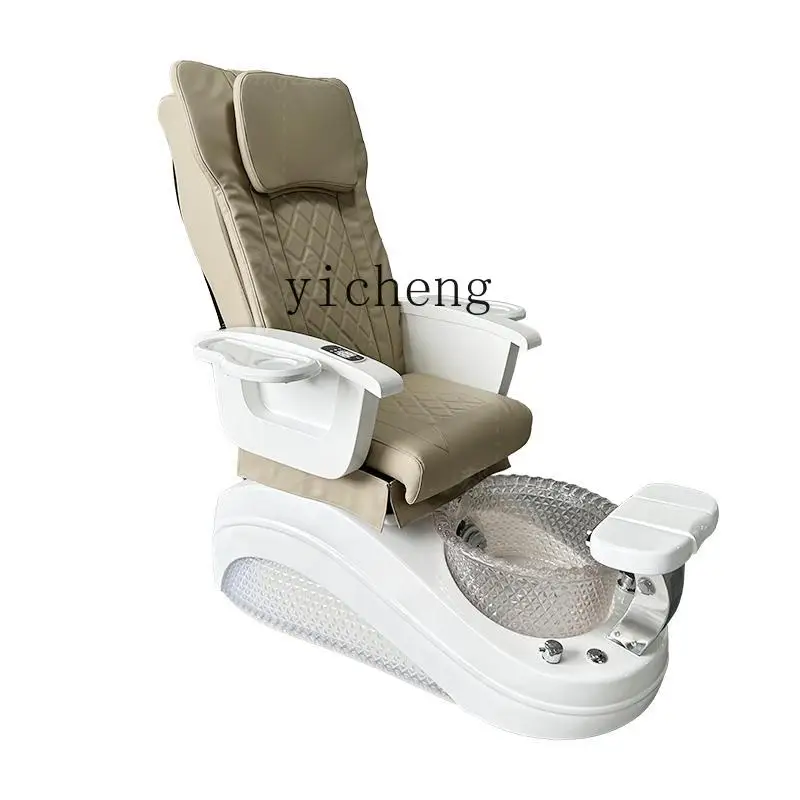 TQH Nail Sofa Foot Chair Texture Embroidery Multifunctional Semi-reclining Electric Washing Foot Backrest Pedicure Chair