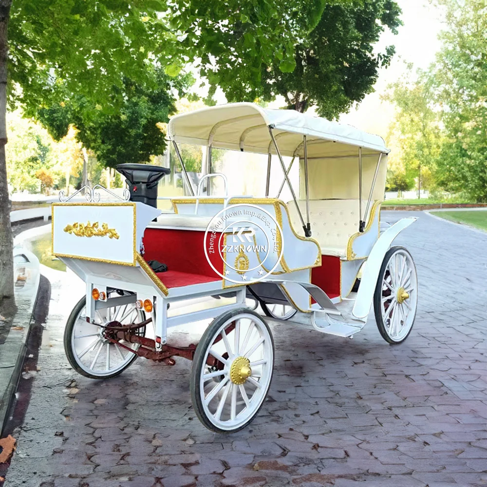 Hot Selling Princess Horse Carriage Exhibition Hall Photography Props Electric Carriage Wedding Electric Horse Carriage