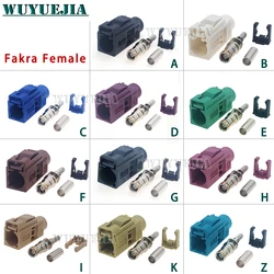 1Pcs Fakra 코드 A/B/C/D/E/F/G/H/I/K/Z 암 잭 커넥터 RG316/RG174 피그테일 케이블용 RF 동축 와이어 커넥터 납땜