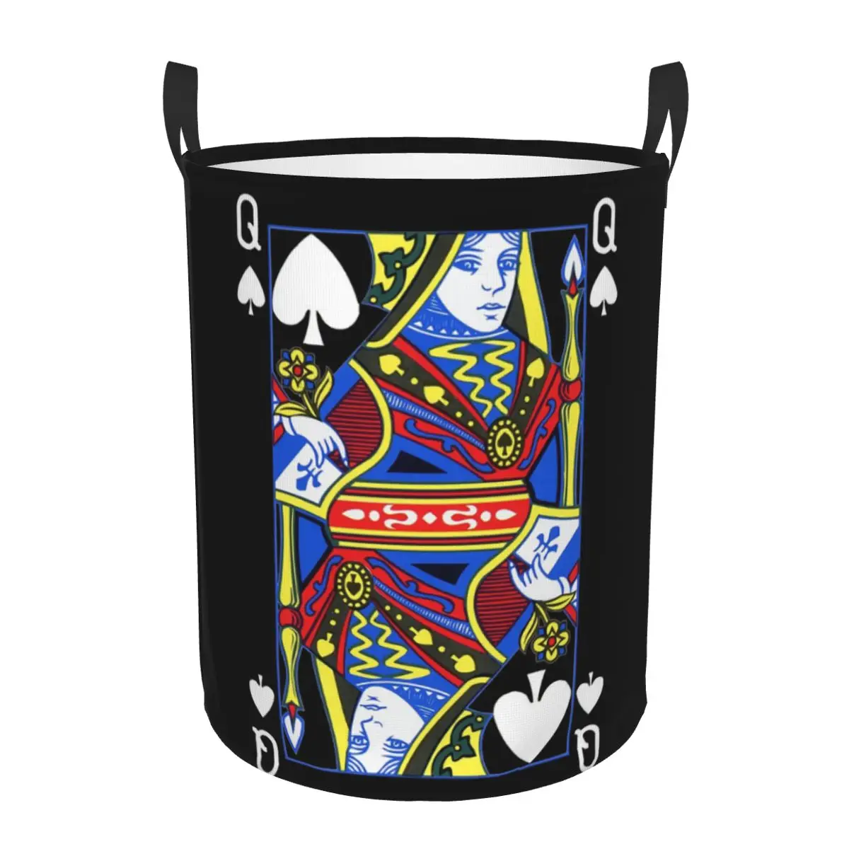 

Queen Of Spades Poker Group Halloween Deck Of Cards Foldable Laundry Baskets Dirty Clothes Home Organizer Large Box For Home Kid