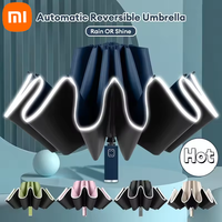 Xiaomi Big Windproof Umbrella With Reflective Stripe - Reverse Automatic Fold Uv Insulation & Portable Parasol For Rain/sun