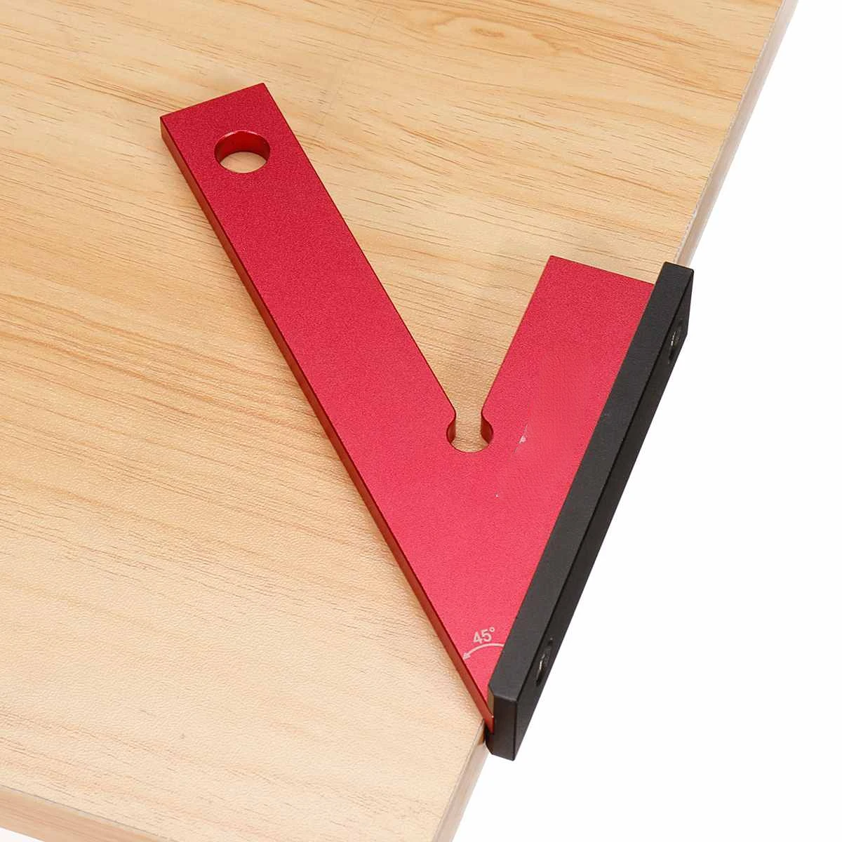 

150*100mm Aluminum Alloy 45 Degree Miter Angle Corner Ruler Wide Base Gauge Measuring Tools With Base Woodworking Measuring Tool