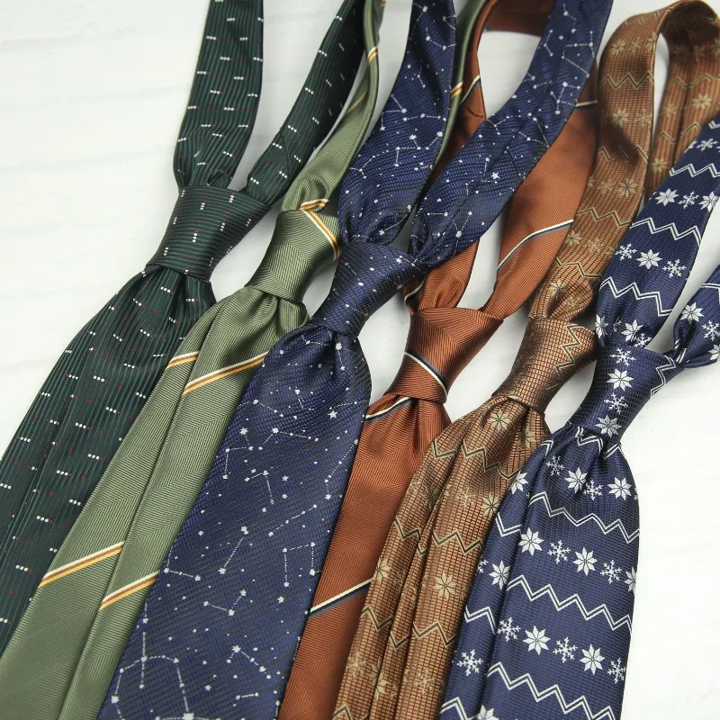 8CM Wind Red Neckties for Men's Polyester Ties Flower Jacquard Floral Necktie Accessories Daily Wear Shirt Suit Cravat