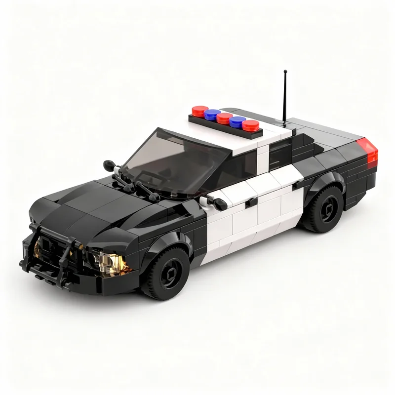 

378pcs MOC Forded Crown Victoria Police Interceptor City Champions Model Building Blocks Christmas Gifts Construction Toys Brick