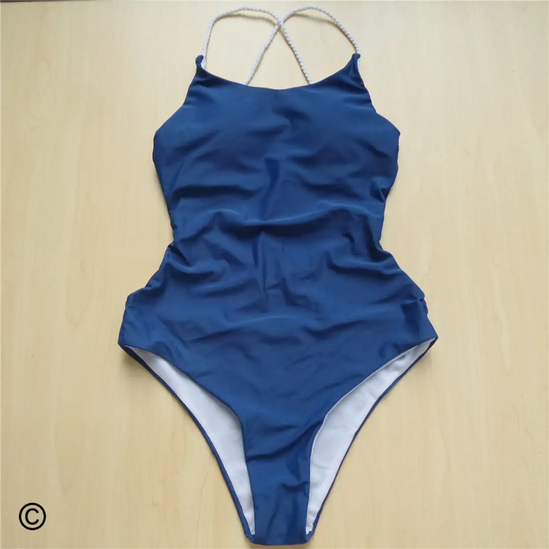 7 Farben 2026 Geflochtener Riemen Kreuzrücken Sexy Einteiliger Badeanzug Damen Bademode Badeanzug für Frauen Schwimmkleidung V127 – Detail 37