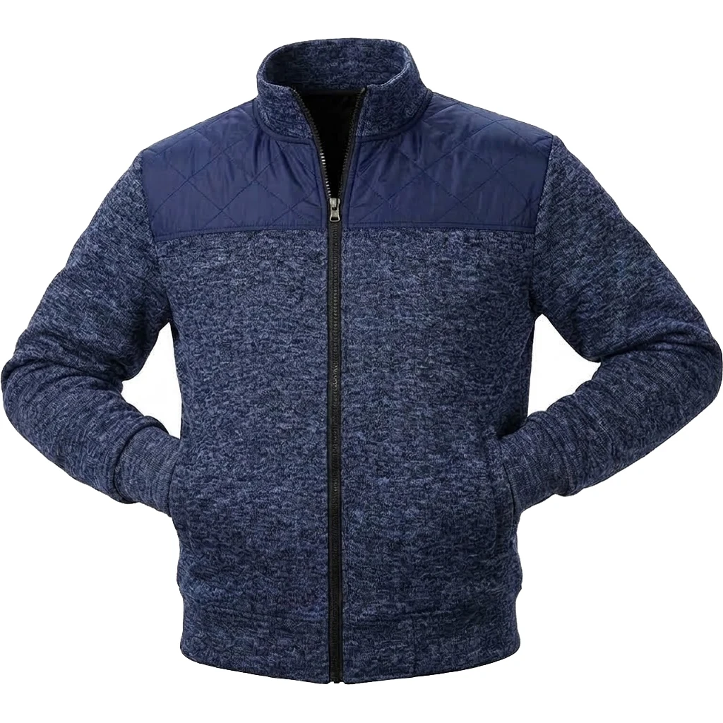 Herbstliche Herren-Fleecejacke, lässiger Stil, durchgehender Reißverschluss, Stehkragen, Sweatshirt, warme Winter-Thermo-Cardigan-Jacke, Oberbekleidung mit Taschen, Oberteile. – Detail 4