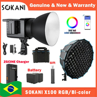 【DO BRASIL】Sokani X100 100W Bi-Color RGB LED Video Light APP Control Bowens for Photography Video Recording Outdoor Shooting