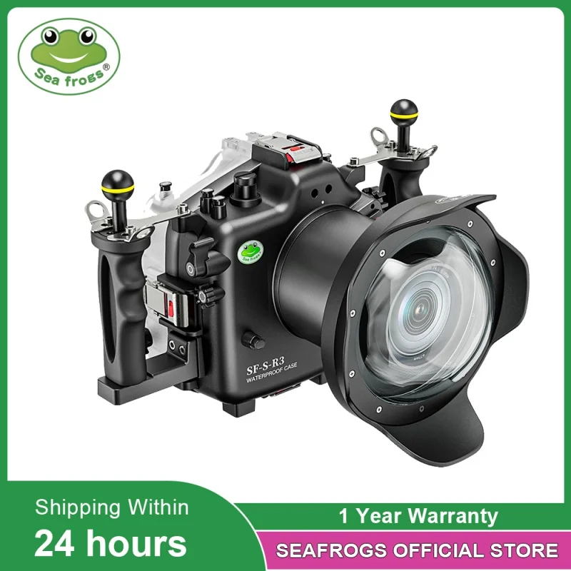 

Seafrogs New Diving Case Underwater Camera Housing With Dome Port Alloy Tray For Canon EOS R3 For16-35mm 24-105mm 100mm17-40mm