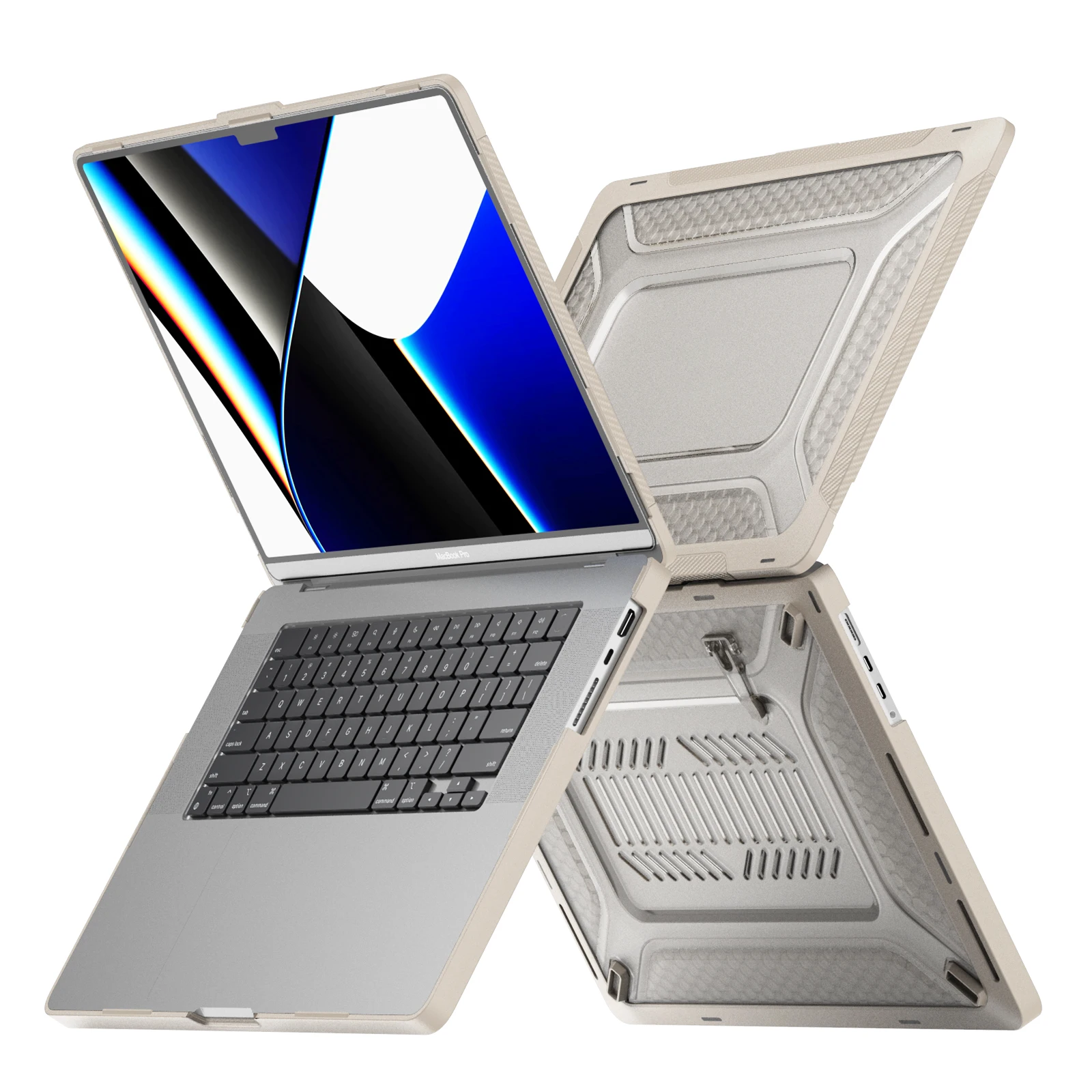 Clear Laptop Case for Mac Book Pro 16 2026 2024 2023 2021 M5 A3428 M4 A3403 A3186 M3 A2991 M1 Max A2780 A2485 M1 Pro Stand Cover