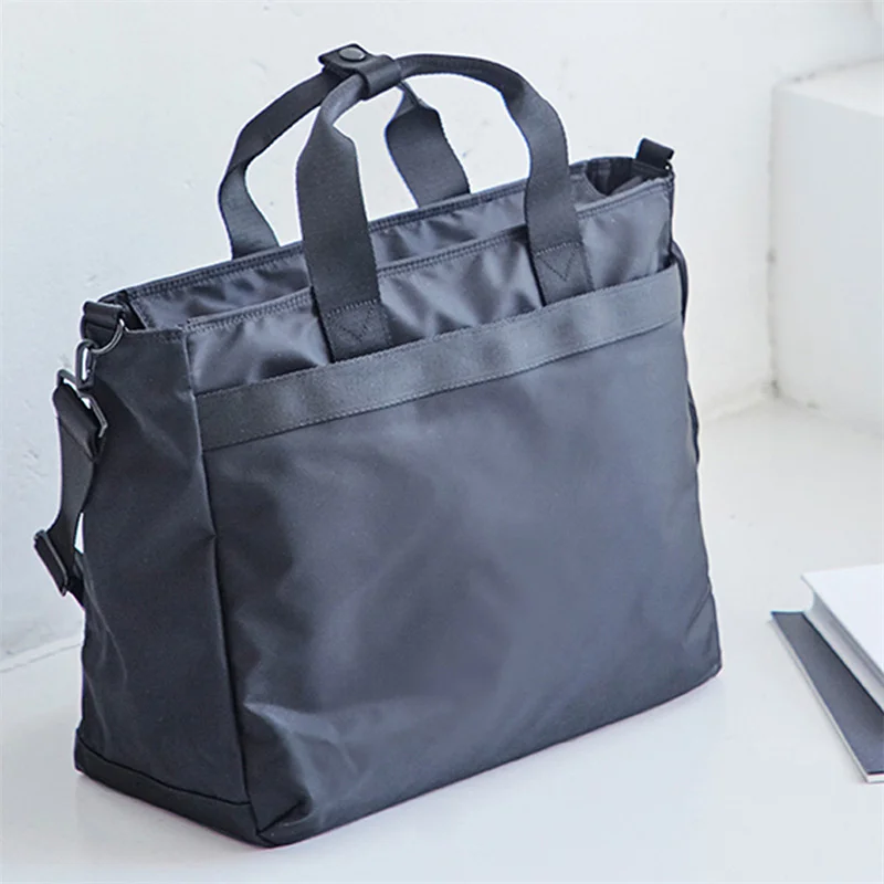 Korean Style Business Bag For Men Nylon Cloth Messenger Bag Large Capacity Shoulder Bag Fashion Travel Handbag Casual Laptop Bag