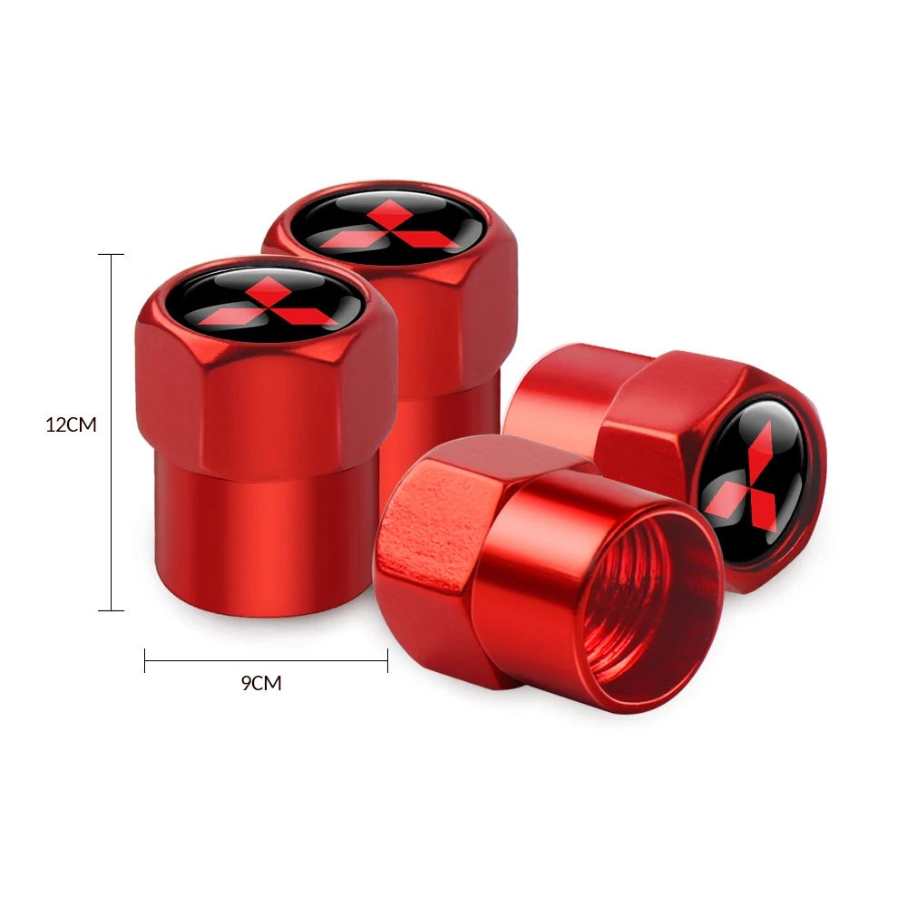 4Pcs Car Tire Valve Stems Cap Tire Stem Air Valve Caps For Mitsubishi Ralliart Evo X Grandis Lancer EX Outlander ASX Competition