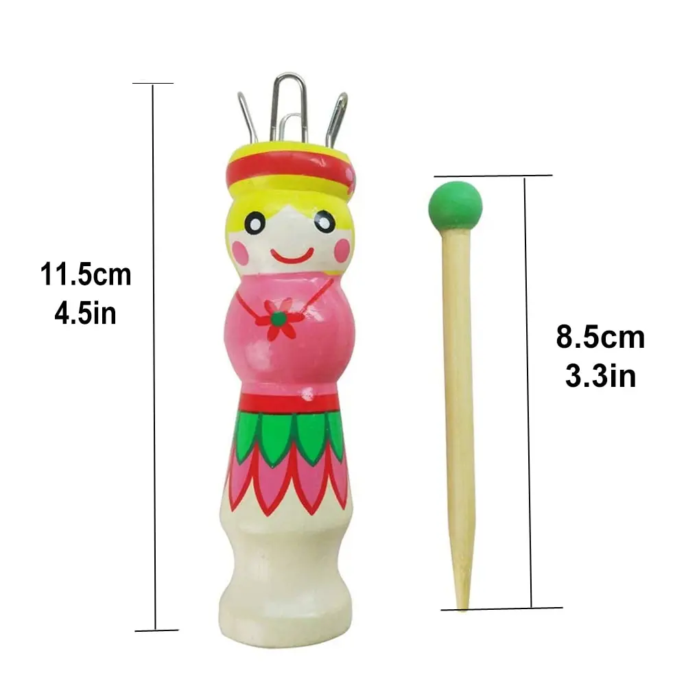 Wood Hand Knitting Doll Dolly Yarn Wool Knitter Hand Painting Rope Braided Maker DIY Knitting Tool Home DIY Accessories