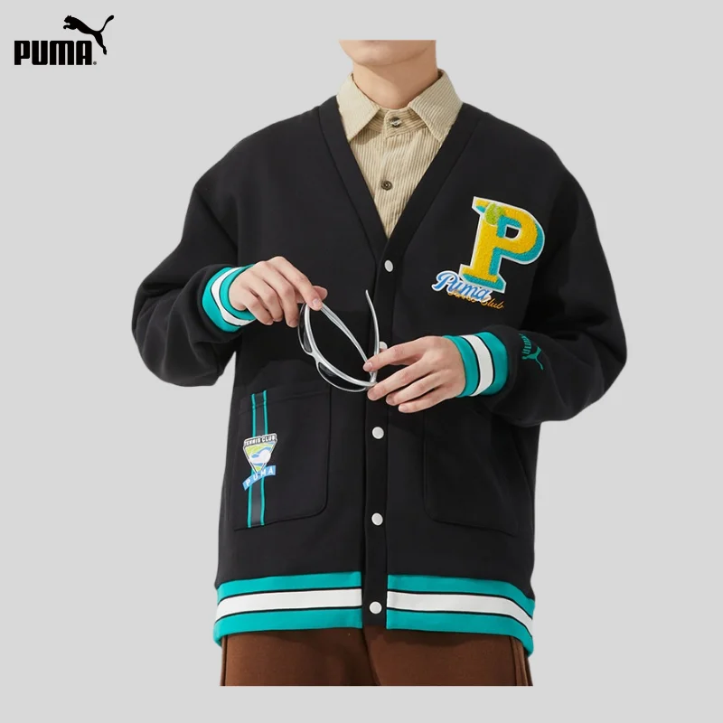 PUMA Men's and Women's Spring New Knitted Warm and Comfortable Sports Casual Jacket 625798-01