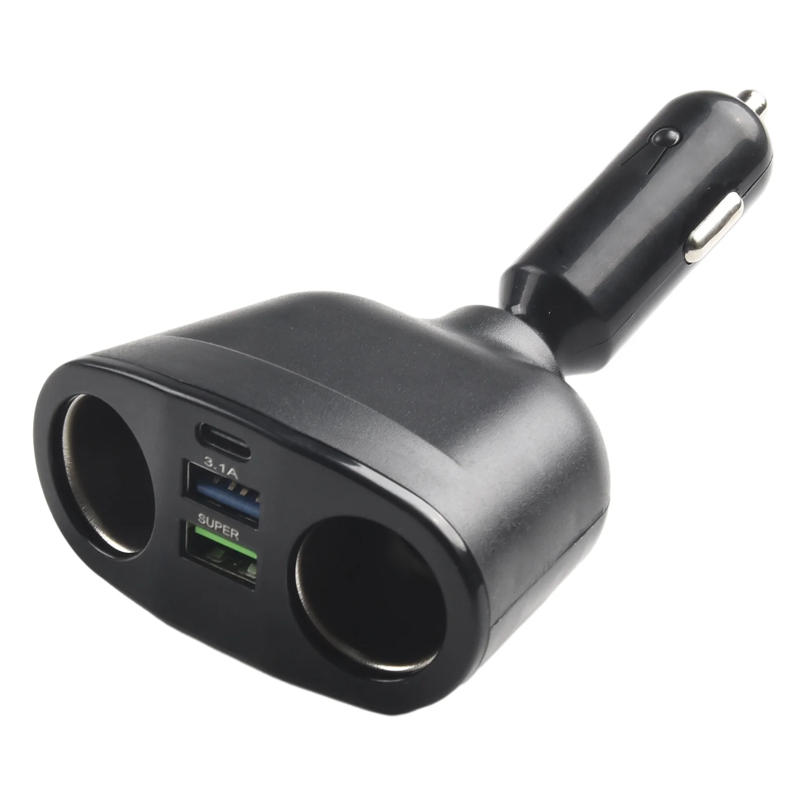 Dual USB Car Charger, 66W Super Power Adapter, Blue LED Display, Stable Charging, Suitable for Cars, SUVs, Trucks