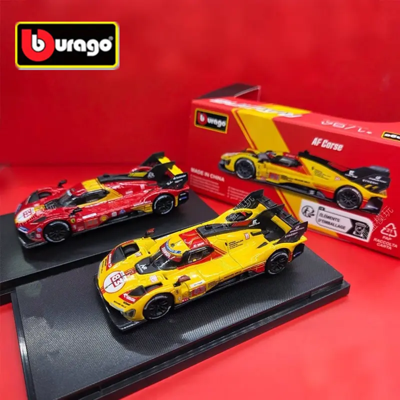 

Bburago 1:43 Ferrari 499P 24h Endurance Race, литая модель спортивного автомобиля из сплава, металлическая гоночная машинка для трека, игрушка для детей, подарок