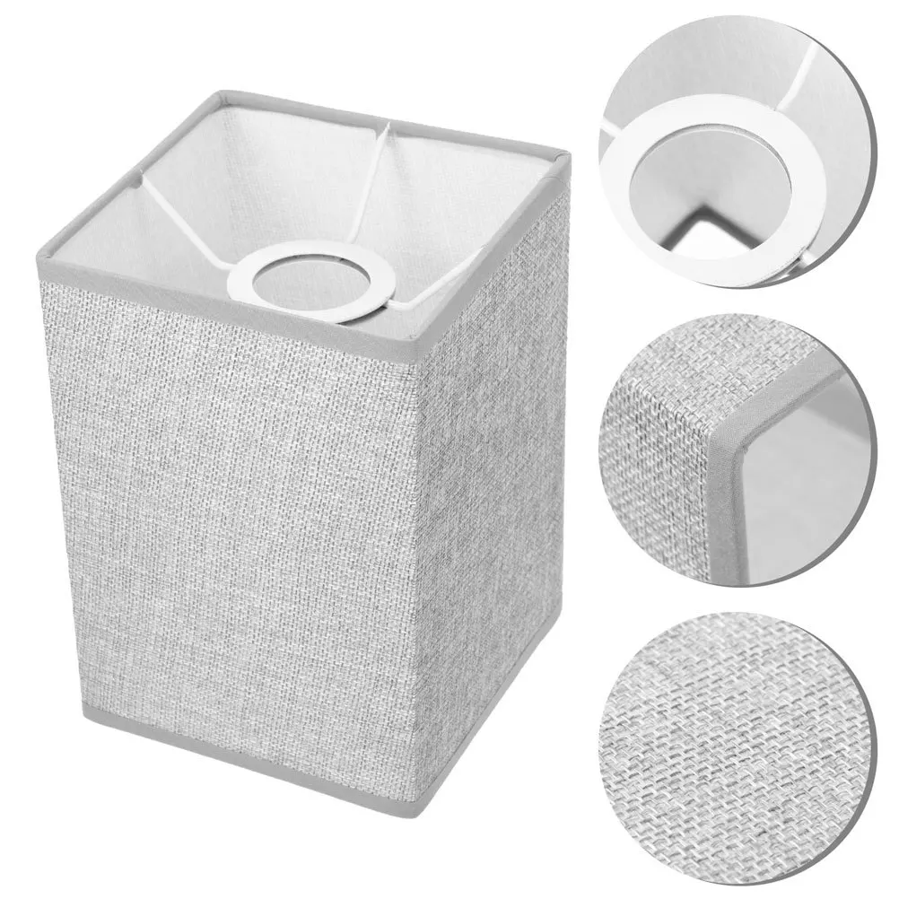 

3Pcs Square Linen Lamp Shades Simple Texture Table Lamp Shades for Home Office Restaurant Bedroom Decorative Replacement