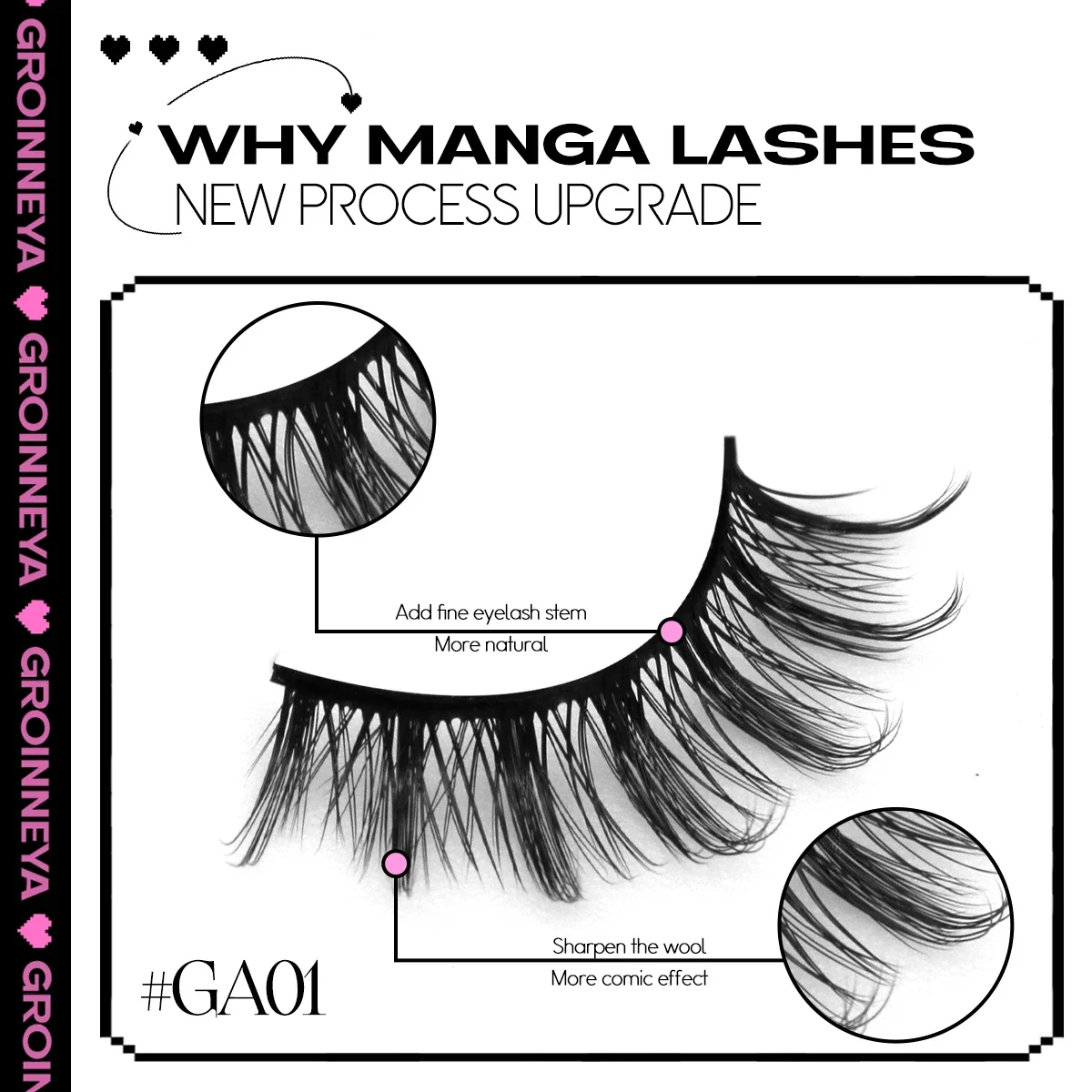 Veltrinay Ciglia per gatti Visone 3D Soffici volumi sottili Fascia flessibile leggera riutilizzabile Aspetto naturale Ciglia finte Trucco