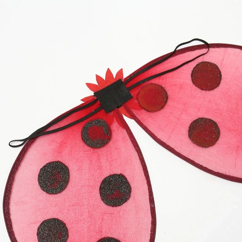 Fairy Wings Fancy Dress Costume Ladybird Wings Insect Theme Cosplay Accessories