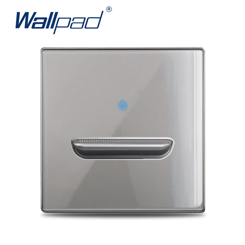 Wall Light Switch 1 2 3 4 Gang Tempered Glass Panel Blue LED Night Light White Black Gray Gold Pass Through Low Price image 3
