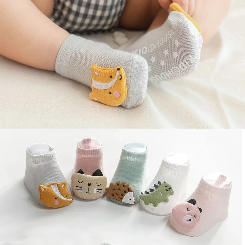 Spring and Autumn New Children Socks Cartoon Animal Accessories Baby Socks Baby Toddler Non-slip Newborn Cotton Socks