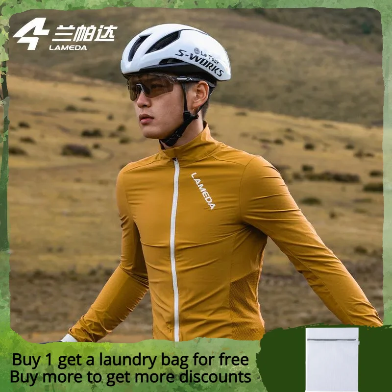 Lameda Men's Windbreaker Thin Breathable Cycling Jersey Windproof Waterproof Cycling Clothes For Men Bicycle  Jacket