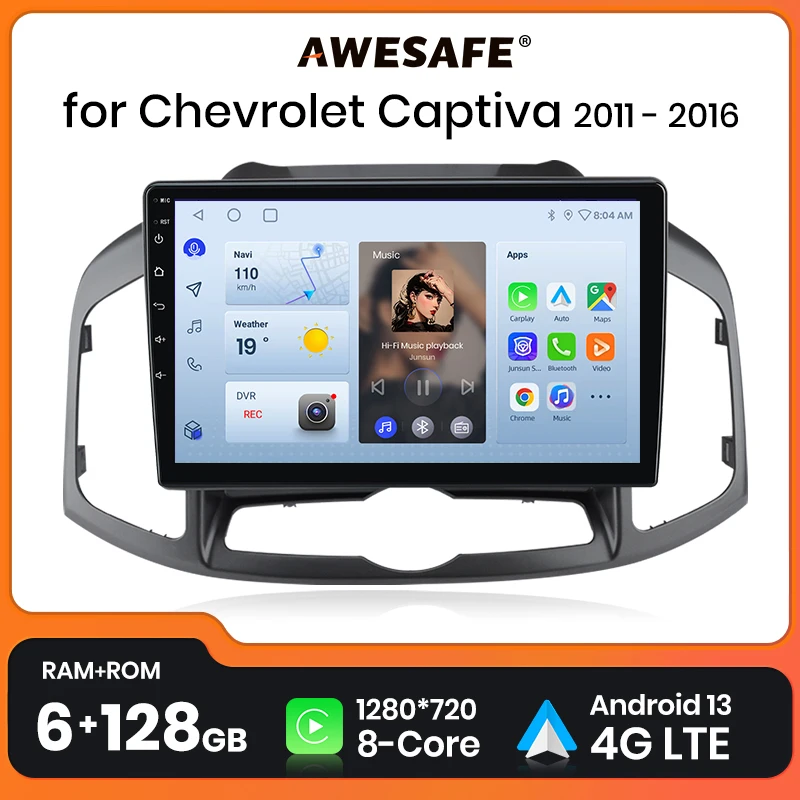 AWESAFE PX9 Plus Car Radio For Chevrolet Captiva 1 2011 - 2016 wireless CarPlay Android Auto No 2 din 2din DVD