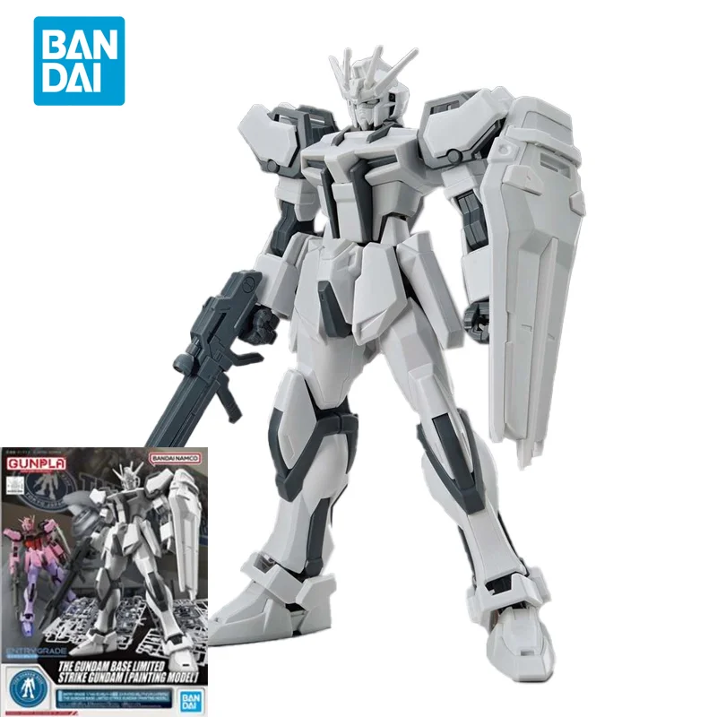 

Bandai Original GUNDAM Anime Model EG 1/144 THE BASE LIMITED STRIKE GUNDAM PAINTING MODEL Action Figure Toys Gifts for Kids