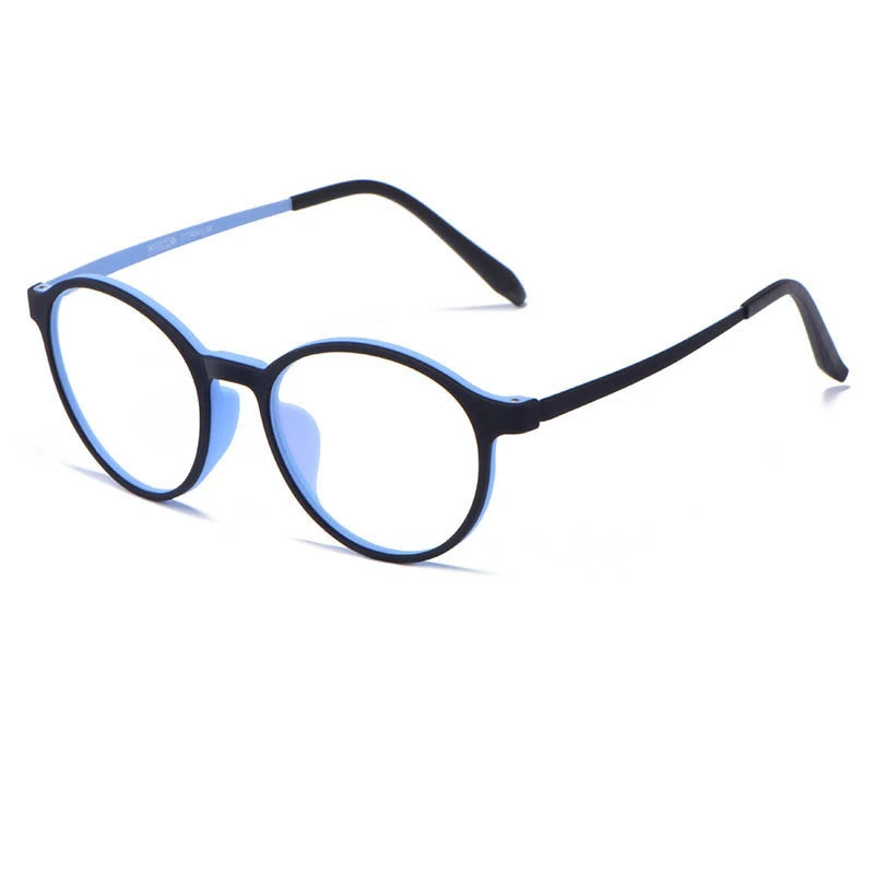 ZIROSAT 3050 Ultralight Titanium TR90 Reading Glasses Retro Round Anti-Blue Ray Eyeglasses Frame Men And Women