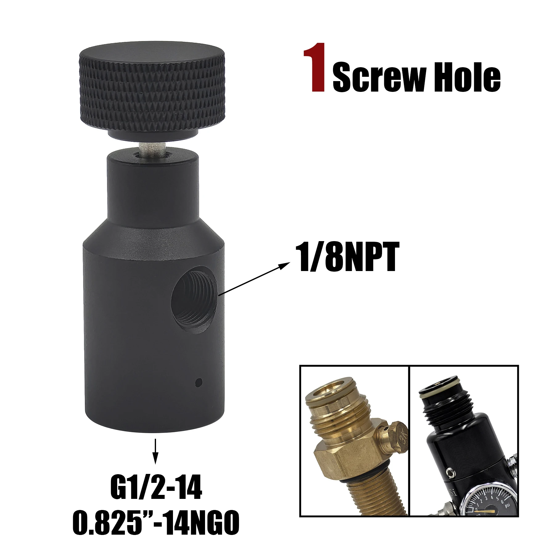 HPA Universal Fill Adapter Coil tubo flessibile remoto linea accessori in lega di alluminio ad alta pressione per serbatoio G1/2-14 o 0.825 