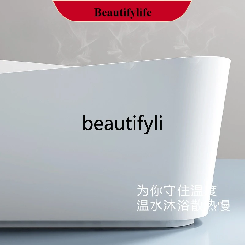 

F56 Artificial stone freestanding bathtub household small apartment double, special-shaped adult bathtub