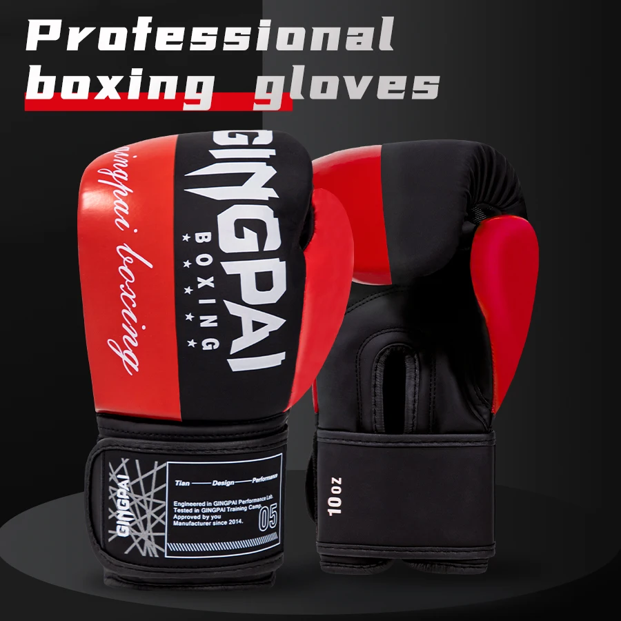 4-12oz Boxing gloves children's adult men's women's Sanda training Muay Thai combat punching bag equipment practical thickening