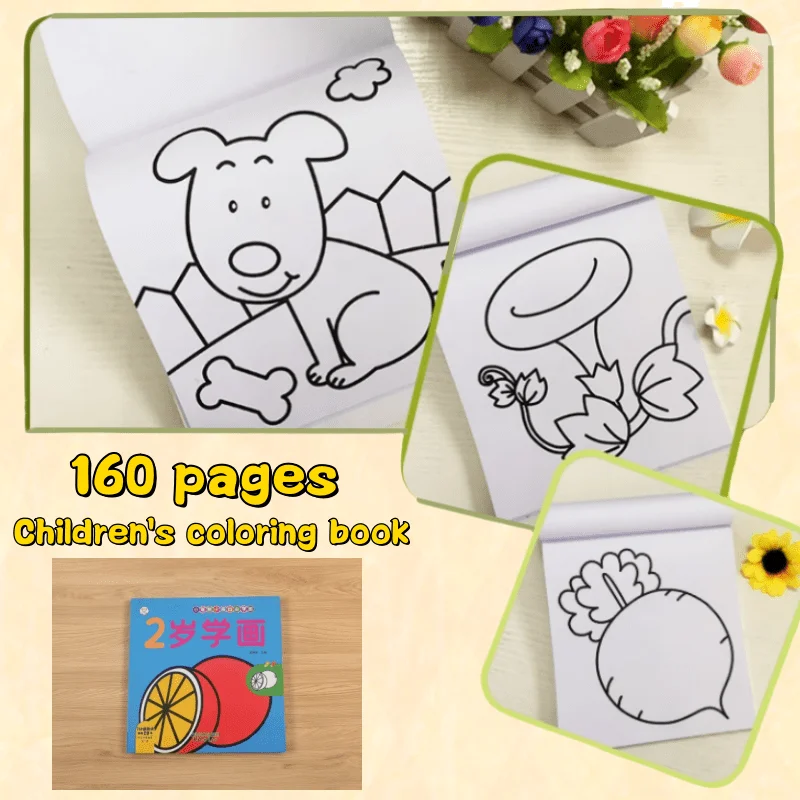 160-Page Kids Coloring & Drawing Book with Animal & Nature Themes - Non-Toxic Safe Paper, Art Supplies for Children for Ages 2-5