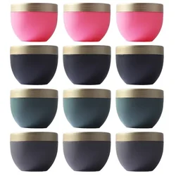 12Pcs 250g Cream Jar Pots Cosmetic Makeup Container Round Refillable Bottle Empty Travel Lotion Cream Facial Mask Box Wholesale