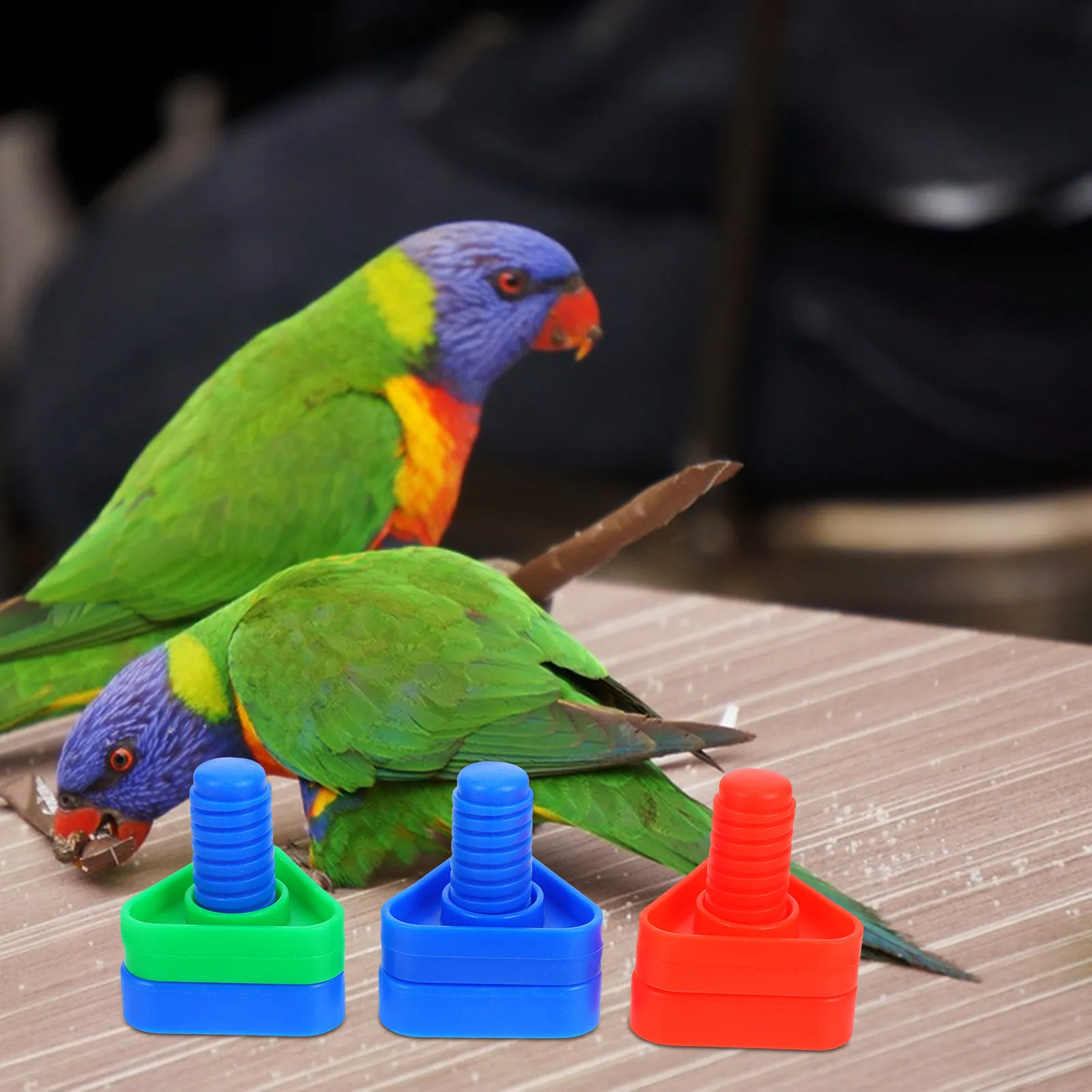 6Pcs Jumbo Nuts and Bolts Bird Educational Plastic Non Toxic Safe for Macaws Cockatoos African Grey Improve Focus Hand Eye view 5