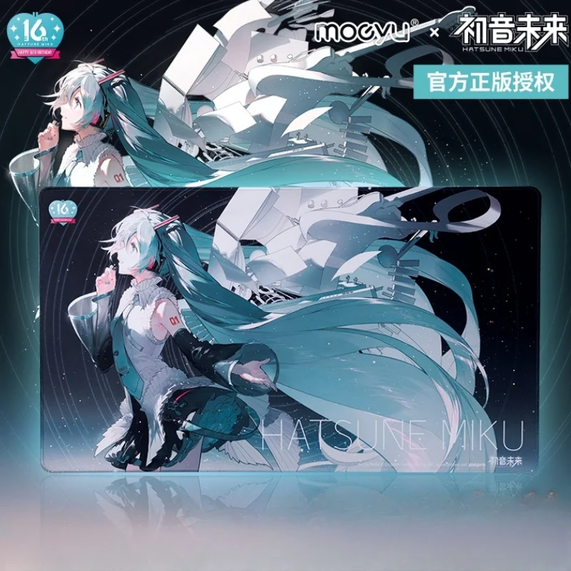 Moeyu Hatsune Miku 16th Anniversary Mouse Pad Mousepad Anime Vocaloid Cosplay Large Keyboard Gaming Mat Cartoon Desk Playmat Toy