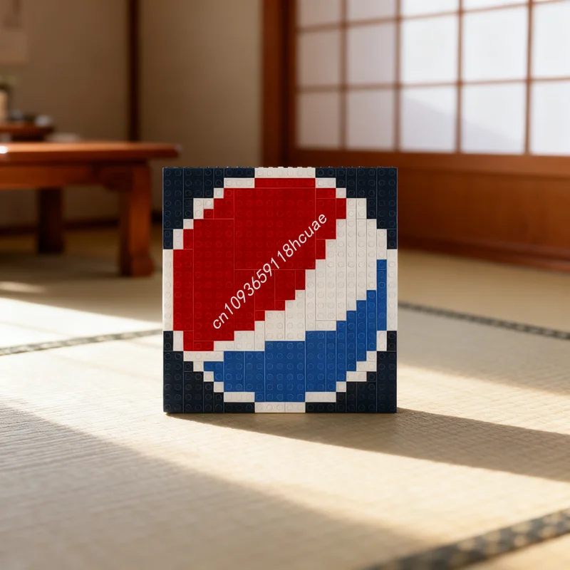 

118pcs MOC Pepsi Logo Icons Model Building Blocks Toys Construction DIY Assemble Christmas Gifts Education Brick Idea Creative