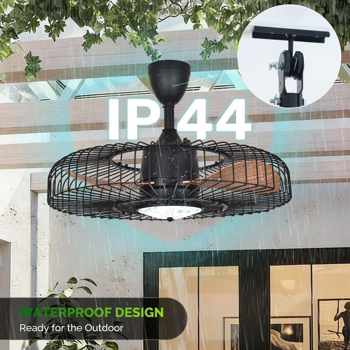 Outdoor Lighting For Gazebo - Orison 24' Outdoor Ceiling Fan W/
