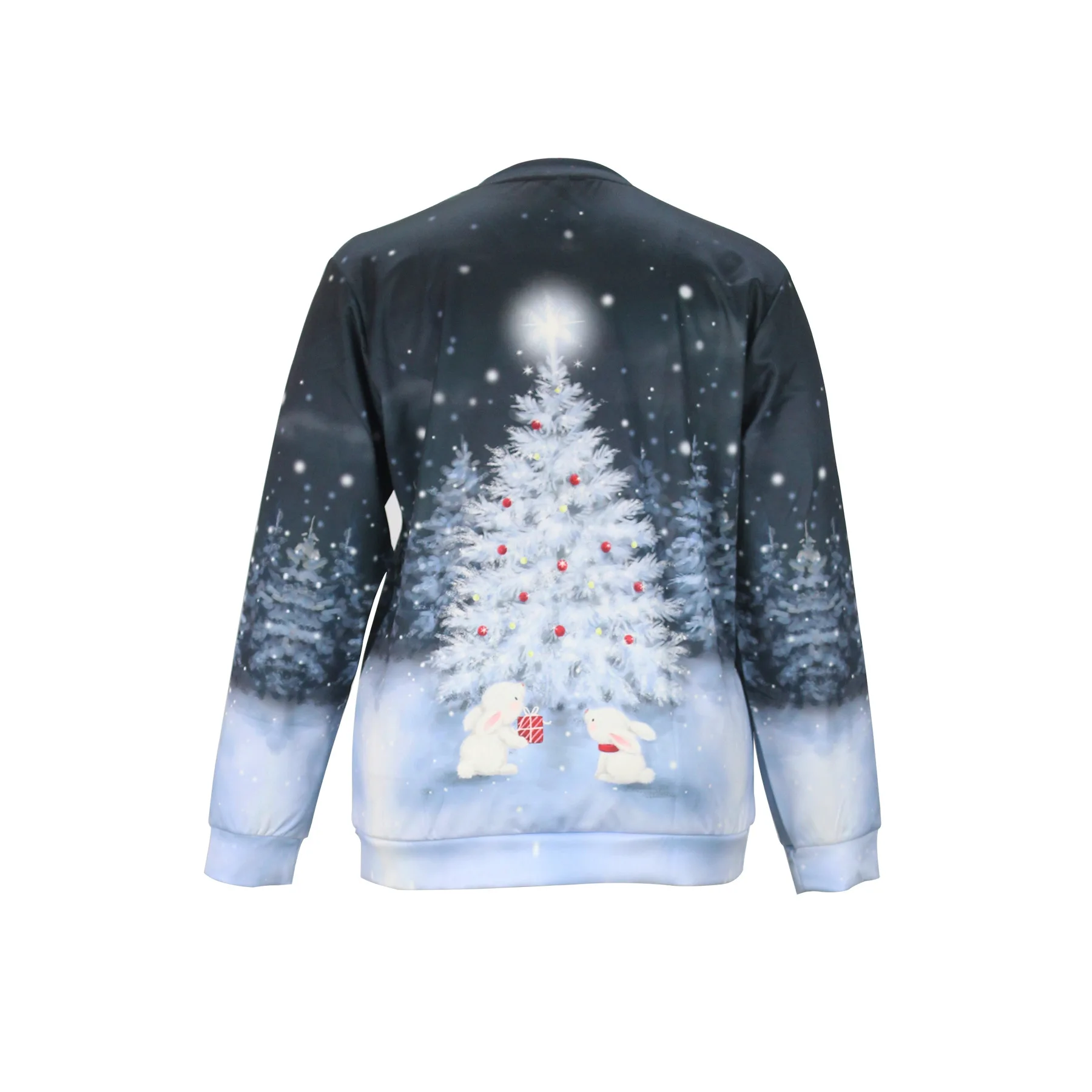 Lässige Pendlerjacke für Damen in Übergröße, modisch, Frühling, Herbst, Winter, Weihnachten, Joker-Pullover für europäische und amerikanische Märkte