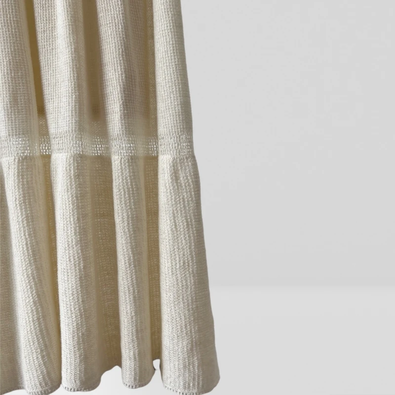 ผ้าลินิน Hollow-OUT กระโปรงซับในผู้หญิงกระโปรงมินิลําลองเอวสูง SLIM FIT ความงาม StyleAH0212