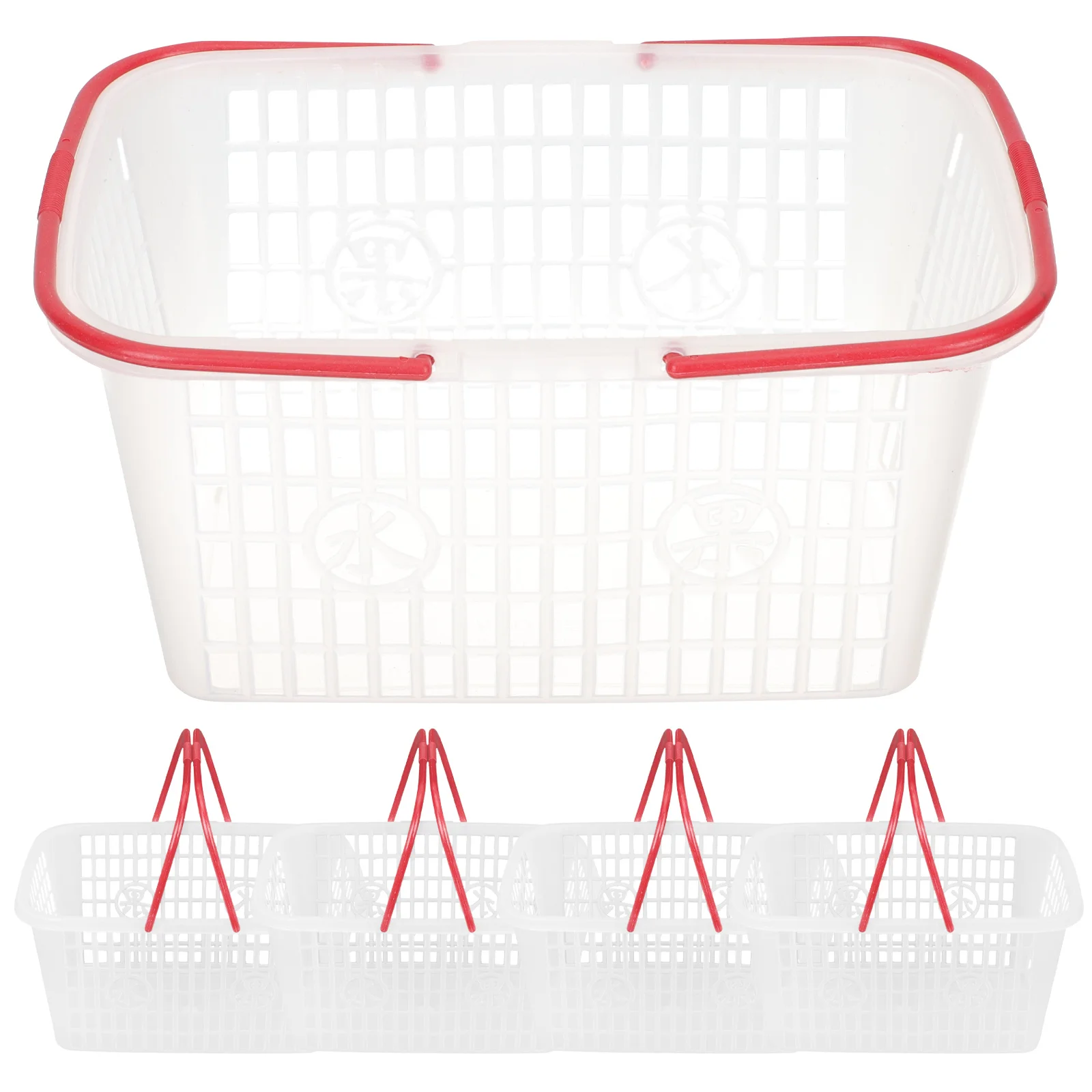 

5Pcs Fruit Baskets Plastic Handheld Picking Basket Outdoor Vegetable Storage Basket Large Capacity Vegetable Baskets