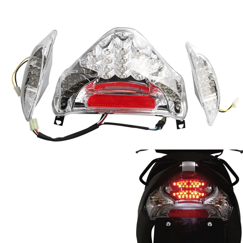 

Motorcycle Accessories For Address V125g V125 Motorcycle Scooter LED Front Turn Signal Taillight Rear Brake Light