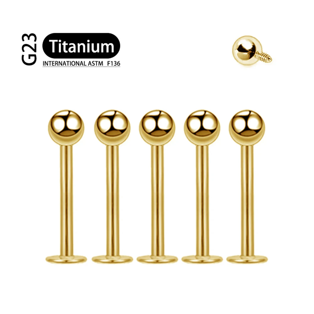 5 Stücke Implantat Grade F136 Titan Gothic Spike Labret Tragus Helix Bar Lip Bar Ringe Stud Knorpel Ohr Piercings Körperschmuck – Detail 7